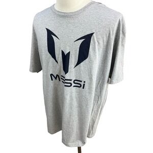 Messi Collection Inter Miami Mens Heather Gray Graphic Tee Shirt XLarge NEW